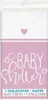 Rosa Babyparty-Folientischdecke mit Herzen für Mädchen, 137 Produktbild-Vorschau 3