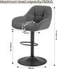 A bar stool with dimensions indicated by text and lines. Produktbild-Vorschau