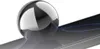 A reflective silver sphere rests on a dark, glossy surface with subtle blue lines. Anteprima dell’immagine prodotto