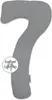 A grey pillow shaped like the number 7. Produktbild-Vorschau