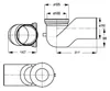 Bruckner WC-Bogen 90°, D. 110mm, Offset, ABS / weiß Produktbild-Vorschau 2