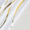 Solidchoice – Set aus 2 weißen, goldfarbenen Vorhangen mit Produktbild-Vorschau 5