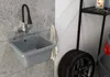 Granitan - Výlevka - Drez 40x38 cm - Drez sivý - so sifónom Náhľad obrázku produktu 2