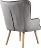 Poltrona in velluto stile scandinavo "Odense" - 73 x 81 x Anteprima dell’immagine prodotto 4