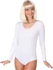 Body Langarmbody weiß Sportbody Einteiler Karneval Fasching Produktbild-Vorschau 2