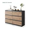 Cassettiera / credenza con 6 cassetti - Grigio antracite / Anteprima dell’immagine prodotto 3