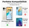 A collage of images showing different ZTE phone models and their compatibility with a phone case. Produktbild-Vorschau