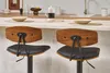 Miliboo - Design-Barhocker höhenverstellbar in Schwarz mit Produktbild-Vorschau 2