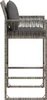 vidaXL Garten-Barhocker mit Kissen 2 Stk. Grau Poly Rattan Produktbild-Vorschau 6