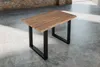 Esstisch Baumkante massiv Akazie stone 120 x 80 cm schwarz Produktbild-Vorschau 3