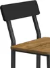 Close-up view of the back and seat of a bar stool. Podgląd zdjęcia produktu
