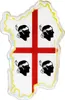 Adesivo 3D Bandiera Sardegna HQ Anteprima dell’immagine prodotto 1