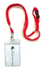 1x Ausweis-Set Ausweisset Umhängeband ROT Lanyard Produktbild-Vorschau 3