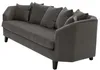 Casa Padrino Luxus Sofa mit Kissen Dunkelgrau / Schwarz 240 Produktbild-Vorschau 3