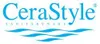 The image shows the CeraStyle logo and the words "SANITARYWARE" below it, with wavy blue lines underneath. It appears to be marketing material for the brand. Anteprima dell’immagine prodotto