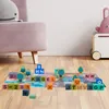 Relaxdays Holzbausteine Stadt, 133 Bauklötze, Puzzlematte, Produktbild-Vorschau 8