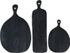 3er Set Serviertabletts HEARTS schwarz L. 52cm Mango Holz Produktbild-Vorschau 1