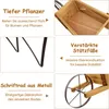 Collage of images showing features of a wooden plant cart. Podgląd zdjęcia produktu