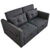 A dark gray sofa with two cushions and storage compartments. Anteprima dell’immagine prodotto
