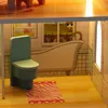 Maison de poupées en bois MDF + meuble 70cm rose LED Voir les images du produit 20