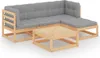 vidaXL Set salotto da giardino 5 pezzi con cuscini in legno Anteprima dell’immagine prodotto 1