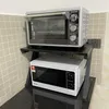 Mikrowellenhalter Küchenregal mit Haken 57*38*38cm Schwarz Produktbild-Vorschau 3
