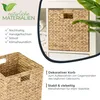 A close-up of a woven storage basket with text overlays highlighting its features. Anteprima dell’immagine prodotto