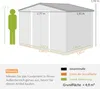 Domek ogrodowy Outsunny Metal 4,9 m², z dachem dwuspadowym, Podgląd zdjęcia produktu 3