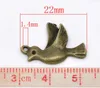 50 Vogel - Anhänger, Charm, 22 x 15 mm, bronze Produktbild-Vorschau