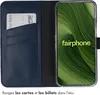 Selencia Custodia a libro in vera pelle Fairphone 6 - Blu Anteprima dell’immagine prodotto 3