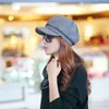 Retro Herbst Winter Frauen Mädchen Kunstwolle einfarbige Produktbild-Vorschau 11