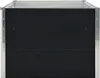 A front view of a black and silver raised garden bed. Náhled obrázku produktu