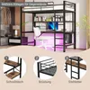 MODFU Lit Mezzanine Ado Métal 90x200 cm - Avec Bureau de Voir les images du produit 6