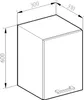 Hängeschrank Vicco R-Line Weiß 30 cm J-Shape, Model 39757 Produktbild-Vorschau 7