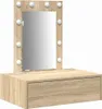 vidaXL Toaletní stolek se zásuvkami hnědý 60 x 40 x 70 cm Náhled obrázku produktu 1