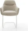 DELIFE Freischwinger Pejo-Flex Webstoff Soft Beige Produktbild-Vorschau 2