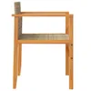 Gartenstühle 2 Stk. Beige Poly Rattan und Massivholz Produktbild-Vorschau 6