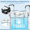 HOMCOM Chaise de douche avec accoudoirs, siège de douche, Voir les images du produit 6