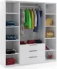 Sorento Kleiderschrank - Weiß, Lamellen Craft Gold - 200 x Produktbild-Vorschau 4