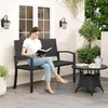 Yaheetech 2-Sitzer Gartenbank aus Polyrattan, Rattan Produktbild-Vorschau 3
