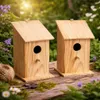 Set van 2 Vogelhuisjes Hout – Nestkast voor Mezen – Met Productafbeelding-voorbeeld 2