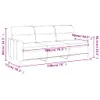 vidaXL 3-Sitzer-Sofa Dunkelgrau 180 cm Stoff Produktbild-Vorschau 14