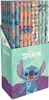 A display box filled with rolls of Stitch-themed wrapping paper. Produktbild-Vorschau