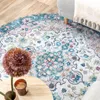 Teppich Vintage Rund - Lily Oriental Blau Rosa Produktbild-Vorschau 4