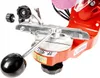 Close-up of a red electric chainsaw sharpener with a grinding wheel. Podgląd zdjęcia produktu
