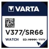 Varta V 377 1,55 V 27 mAh Uhrenzelle silber Produktbild-Vorschau 10