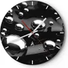 Wanduhr - Rund - Glasuhr - Chrom Metall Reflexion - 30x30cm Produktbild-Vorschau 1