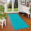 Baumwolle Natur Teppich Läufer Jolly Baumwolle Türkis, Produktbild-Vorschau 1