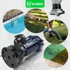 Collage of images showing a pump, a swimming pool, a hose, and a person using a hose in a hole. Náhled obrázku produktu