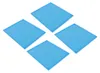 Four blue square silicone mats arranged in a diamond pattern on a white background. Produktbild-Vorschau